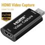 Audio Video Capture Cards HDMI to USB HDMI Video Capture, Full HD 1080p USB 2.0 Record via DSLR Camcorder Action Cam, Live Streaming, Live Broadcasting