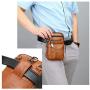 Mens Multi-purpose Waist Bag Fashion Sling Bag Daily Backpack(Brown)