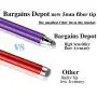 Bargains Depot New 5mm High-Sensivity Fiber Tip Capacitive Stylus Dual-tip Universal Touchscreen Pen for All Tablets & Cell Phones with 8 Extra Replaceable Fiber Tips (4 Pieces, Black/Blue/Purple/Red)