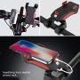 Dymoly Bicycle Headlight USB Rechargeable 4 in 1 Multifunction Bicycle Headlight with Mobile Phone Stand 4000 MAH Power Bank 130 dB Speaker Bike Lights IPX65 Waterproof Bike Headlight for Android ISO