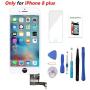 Screen Replacement for iPhone 8 Plus White 5.5 inch 3D Touch LCD Screen Digitizer Replacement Frame Display Assembly Set with Repair Tool Kit (iPhone 8 Plus Screen, White)