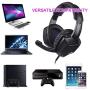 Sades SA920 3.5mm Wired Over Ear Stereo Bass Gaming Headphone Headset with Microphone for New Box one/ PS4/ PC/iOS/Computer/Smart Phones/Mobiles/Laptop/Mac /(Black Purple) (Renewed)