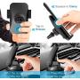 AIKELA Car Phone Mount, 3 in 1 Cell Phone Holder for Car Dashboard Windshield Air Vent with Washable Strong Sticky Gel Suction Pad, One-Click Release Button, Compatible with iPhone, Samsung, LG, Moto