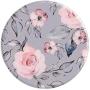 Pink Flowers Purple Floral and Gray Leaves Pattern PopSockets Grip and Stand for Phones and Tablets