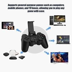 Bewinner 2.4G Wireless Game Controller, Smart Gamepad with Receiver USB Bluetooth Game Controller for TV Box PC Computer Mobile Phone 360° Joystick Portable Gaming Joystick Handle