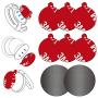 Pops Sticky Adhesive Replacement for Car Mount, Volport 6 Pack 3M Dots VHB Sticker Pads Double Sided Tape for Socket Base and Magnetic Dashboard Cell Phone Holder with 2 Pack Round Metal Plate Discs