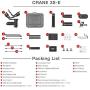 Zhiyun Crane 3S E 3-Axis Handheld Gimbal Stabilizer for DSLR, Mirrorless Cameras and and Camcorder, Max 6.5kg Payload, Extendable Roll Axis, 12 Hours or Longer Continuous Uptime, DC-in (E Package)