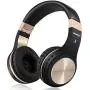 Bluetooth Headphones, Riwbox XBT-80 Folding Stereo Wireless Bluetooth Headphones Over Ear with Microphone and Volume Control, Wireless and Wired Headset for PC/Cell Phones/TV/ipad (Black Gold) Bluetooth Headphones, Riwbox XBT-80 Folding Stereo Wireless Bluetooth Headphones Over Ear with Microphone and Volume Control, Wireless and Wired Headset for PC/Cell Phones/TV/ipad (Black Gold)