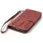 Galaxy J3 (2016) Case, Galaxy Amp Prime Case, Galaxy Express Prime Case, Galaxy Sol Case, JanCalm [Wrist Strap] Premium PU Leather [Multi Card/Cash Slots] Stand Flip Cover with Pen (Brown)