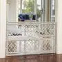 North States MyPet Paws 40&quot Portable Pet Gate: Expands & locks In place with no tools. Pressure Mount. Fits 26&quot- 40&quot wide (23&quot tall, Light Gray)