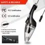 Portable Car Vacuum Cleaner High Power with LED Light and Double Filtration, Corded Handheld Auto Vacuum Cleaner for Quick Car Cleaning, Wet and Dry Use, 110W DC 12V Portable Car Vacuum Cleaner High Power with LED Light and Double Filtration, Corded Handheld Auto Vacuum Cleaner for Quick Car Cleaning, Wet and Dry Use, 110W DC 12V