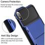 Vofolen Case for iPhone Xs Max Case Wallet ID Slot Credit Card Holder Scratch Resistant Dual Layer Protective Bumper Rugged TPU Rubber Armor Hard Shell Case Cover for iPhone Xs Max 10S Max (Navy)