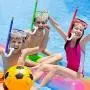 Kids Snorkel Set Junior Snorkeling Gear Kids Silicone Scuba Diving Snorkeling Glasses Set Semi-Dry Snorkel Equipment for Boys and Girls Age from 4-8 Years Old