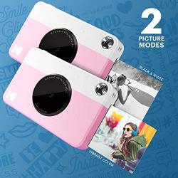 Zink KODAK Printomatic Digital Instant Print Camera (Pink), Full Color Prints On ZINK 2x3 Sticky-Backed Photo Paper - Print Memories Instantly