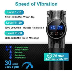 Muscle Massage Gun, Deep Tissue Percussion 30 Speed Massage Gun, Super Quiet Brushless Motor Handheld Body Massager with 7 Message Heads for Athletes Sport Training Stress Relief