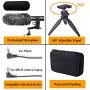 Smartphone Camera Video Microphone Kit,Veksun ASMR Microphone for YouTube Windscreen 3.5mm Jack External Mic for Phone iPhone Samsung DSLR Canon Nikon with Mini Tripod