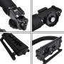 Walway C Shape Handle Grip Stabilizer Low Position Shooting System with Hot-Shoe Mount for GoPro DSLR Camera Camcorder