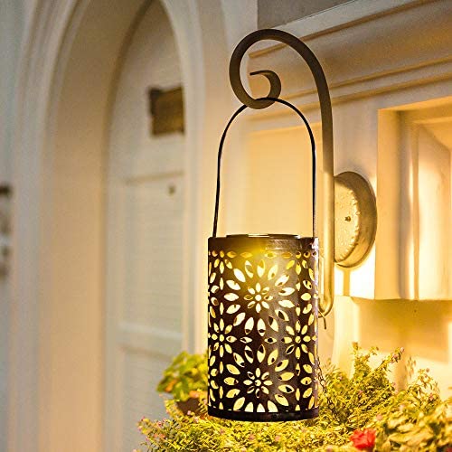 Solar Lanterns Outdoor Hanging lights - Solar Powered Outdoor Lights - Metal Waterproof Garden Ornaments Outdoor Decoration for Patio, Table, Yard, Garden, Pathway