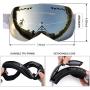 Supertrip Ski Snowboard Goggles for Men & Women Over The Glasses Snow Goggles Anti Fog 100% UV Protection Double Lens Interchangeable Lens for Skiing