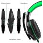 Gaming Headset,DLAND 3.5mm Wired Bass Stereo Noise Isolation Gaming Headphones with Mic for Laptop Computer, Cellphone, PS4 and so on- Volume Control (Black and Green)