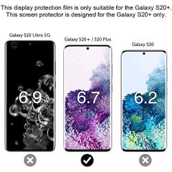 [2 Pack] Galaxy S20 Plus Screen Protector Tempered Glass Include a Camera Lens Protector,Glass Screen Protector with 3D Curved HD Clear Full Coverage for Samsung Galaxy S20 Plus