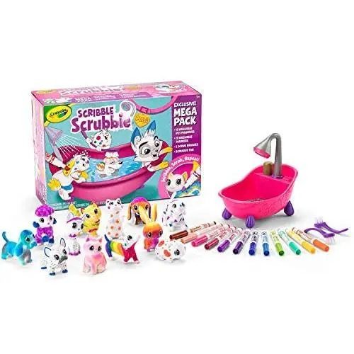 Crayola Scribble Scrubbie Pets Mega Pack Animal Toy Set Age 3+, Mega Set