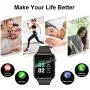 Smart Watch Compatible iOS iPhone Android Samsung，WJPILIS Bluetooth Smart Watch Touchscreen Fitness Activity Tracker with Camera Sleep Monitor Step Counter SIM SD Card Slot for Men Women (White)