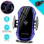 Wireless Charger Car Touch Sensing Automatic Retractable Clip Fast Charging Compatible for iPhone Xs Max/XR/X/8/8Plus Samsung S9/S8/Note 8