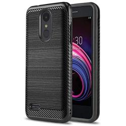 CasemartUSA Phone Case for [LG REBEL 4 LTE (L212VL, L211BL)], [Modern Series][Black] Shockproof Cover Impact Resistant Defender for Rebel 4 LTE (Tracfone, Simple Mobile, Straight Talk, Total Wireless)