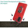 Oleaders for Galaxy A71 5G Case [Not for Verizon A71 5G UW] with Screen Protector, Rotatable Ring Holder Fit for Magnetic Car Mount Case for Galaxy A71 5G - Red