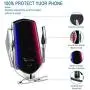 Wireless Charger Car Touch Sensing Automatic Retractable Clip Fast Charging Compatible for iPhone Xs Max/XR/X/8/8Plus, Samsung S9/S8/Note8