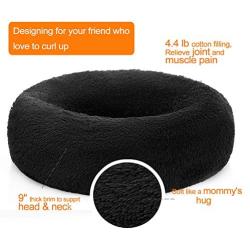 HACHIKITTY Dog Beds Calming Donut Cuddler, Puppy Dog Beds Large Dogs, Indoor Dog Calming Beds Large