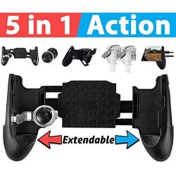 PUBG Mobile Game Controller and Gamepad Fortnite/Knives Out/Rules of Survival for iPhone iOS/Android【Upgraded Version】GAMR+ Sensitive Shoot and Aim Triggers for L1R1 Joystick Gaming Handle