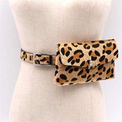 RINKOUa Waist Pack for Running, Women Leopard Horse Hair Decorative Pockets Dual-use Mobile Phone Bag Purse ?? Waist Pack