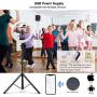 WONEW 12" Selfie Ring Light with Tripod Stand 66", Flexible Phone Holder, Bluetooth Remote Control and Carry Bag for Live Stream/Makeup/YouTube Video/Photography, Compatible with iPhone and Android