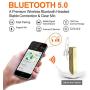 Link Dream Bluetooth Earpiece for Cell Phone Hands Free Wireless Headset Noise Cancelling Mic 24Hrs Talking 1440Hrs Standby Compatible with iPhone Samsung Android for Driver Trucker (Gold)