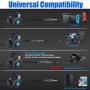 Gaming Headset, EasySMX Cool 2000 Over Ear Stereo Gaming Headphone with Mic and Volume Control, Y Splitter Cable, for PC/MAC Xbox One Slim / PS4 / Smartphone/Nintendo Switch, Dynamic LED Light