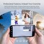 3-Axis Pocket Handheld Gimbal Stabilizer with UHD 4K Camera for Vlog YouTube Live Video Recording with Zero Delay Autofocus POV All Follow Mode Time-Lapse Sync Motion (Feiyu-Pocket-Handheld-Gimbal)