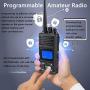 SAMCOM 5 Watts Two Way Radio Long Range Handheld UHF Business Ham Radio for Adult Programmable Walkie Talkie with Rechargeable 1500mAh Battery LCD Display Charging Docks Earpieces (6 Packs)