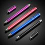 Bargains Depot (4Pcs) [New Upgraded] 2-in-1 Universal Capacitive Stylus/styli 5.5&quotL with 20 Pcs Replacement Rubber Tips - (Black/Blue/Purple/Red)