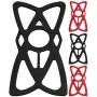 4-Pack Bike Motorcycle Phone Mount Tether - X Web Grip Silicone Cell Phone Holder Band - Universal Elastic Rubber Security Strap for Mountain & Road Sports Bicycle Handlebar Cradle (2 Black & 2 Red) 4-Pack Bike Motorcycle Phone Mount Tether - X Web Grip Silicone Cell Phone Holder Band - Universal Elastic Rubber Security Strap for Mountain & Road Sports Bicycle Handlebar Cradle (2 Black & 2 Red)