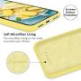 SURPHY Silicone Case Compatible with iPhone 11 Case 6.1 inch, Liquid Silicone Full Body Thickening Design Phone Case (with Microfiber Lining) for iPhone 11 6.1 2019, Yellow