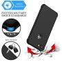 ORETECH iPhone 8 Case, iPhone 7 Case, with[2 x Tempered Glass Screen Protector] 360° Full Body Shockproof Protection Cover Ultra-Thin Hard PC + Soft Rubber Silicone for iPhone 7/8-4.7- Black