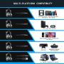 PeohZarr Gaming Headset PS4 headset Xbox One Headset with 7.1 Surround Sound PC Headset with Crystal Clear Mic & Large Earpads, Gaming Headphones for Xbox One Controller(Adapter Not Included), PS4, PC
