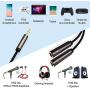 Headphone Splitter, FOBOIU Headset Splitter Separate Headphones and Mic Jack, 3.5mm Splitter Plug Compatible for PS4, Xbox One, Laptops, PC Gaming Headset, Tablet, Smartphone