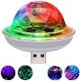 USB Mini Voice Control Party Lights, Disco Ball Lights, Mini Portable Strobe Lights, LED Car USB Atmosphere Lights, Suitable for Christmas/Halloween/Home Interior, Etc. (White)