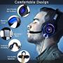 Beexcellent Gaming Headset for PS4 Xbox One, Over-Ear Gaming Headphones with Noise Reduction Mic Volume Control LED Light for PC Laptop Mac Tablet Smart Phone