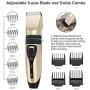 Ceenwes Cordless Pet Grooming Clippers Professional Pet Hair Clippers Detachable Blade with 4 Comb Guides for Small Medium & Large Dogs Cats and Other House Animals Pet Grooming Kit