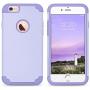 ULAK iPhone 6S Case Silicone,iPhone 6 Case, Slim Dual Layer Soft Silicone & Hard Back Cover Bumper Protective Shock-Absorption & Skid-Proof Anti-Scratch Case for Apple iPhone 6/6S 4.7-Lavender/Purple