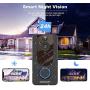 1080P Smart Video Doorbell Camera with Chime, Wireless Wi-Fi Smart Video Doorbell Security Camera with Motion Detection, 2-Way Audio, Night Vision, Weather Resistant (Free Cloud Storage)